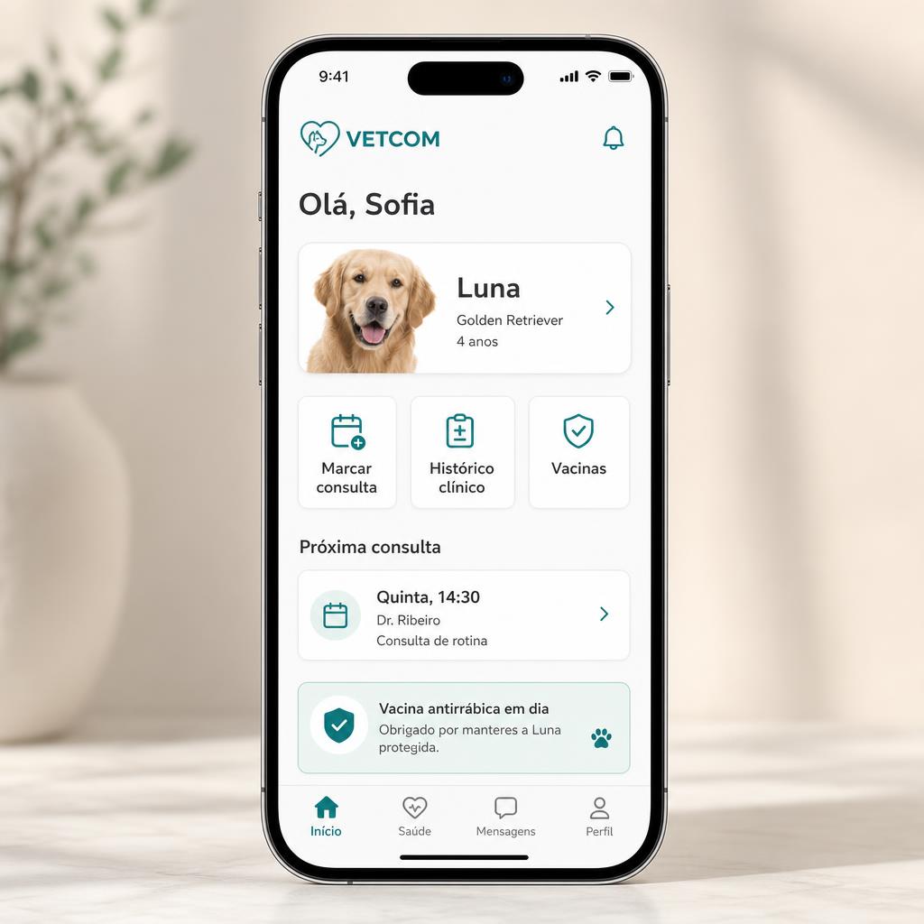 Aplicação móvel VETCOM para tutores